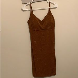 Bronze short cocktail dress